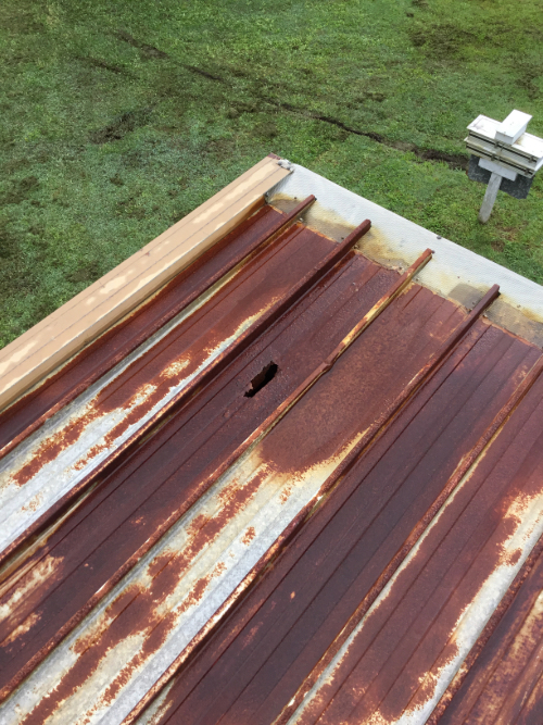 rust-before-roof-repair rust on the roof before it was repaired
